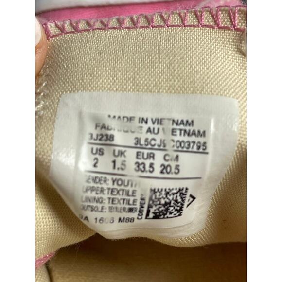 Converse Chuck Pink Sneakers Youth Size 2 - Picture 8 of 9